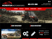 Tablet Screenshot of momentummotorsports.com